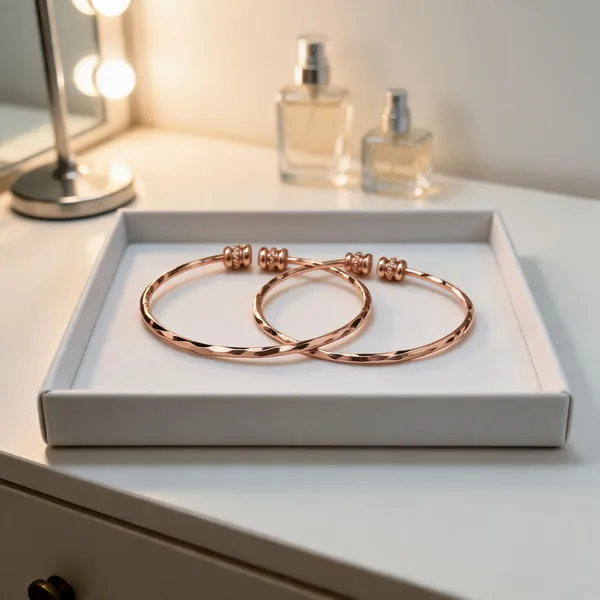 Rose_Gold_Tone_Textured_Open_Cuff_Bracelet_For_Women
