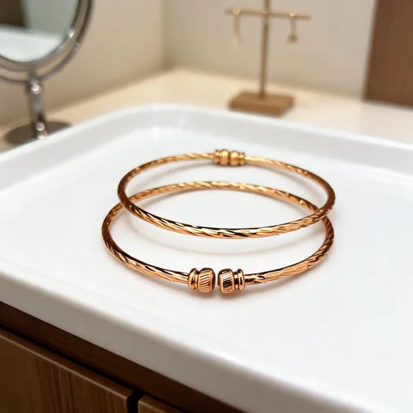 Gold_Tone_Twisted_Bangle_Bracelet_Set_For_Women