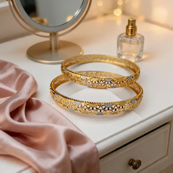 Gold_Tone_Filigree_Bangles_For_Women