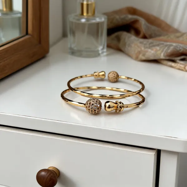 Gold-Tone_Embellished_Cuff_Bracelet_For_Women