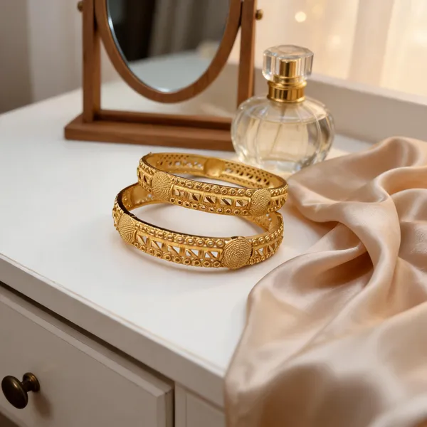 Gold_Tone_Ornate_Bangle_Set_For_Women