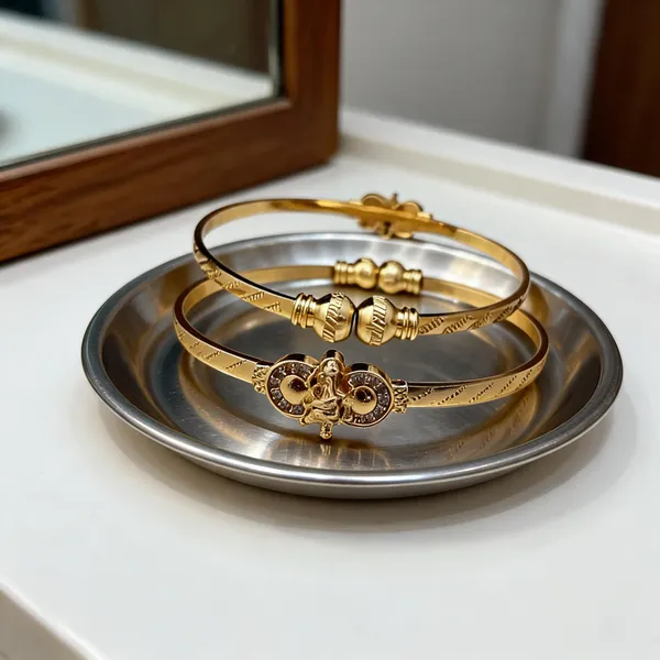 Gold_Tone_Ornate_Bracelet_For_Women