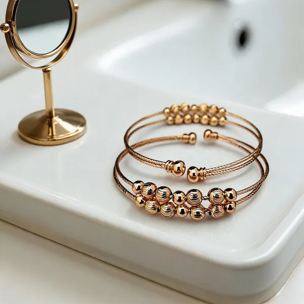 Gold_Tone_Beaded_Open_Cuff_Bracelet_Set_For_Women