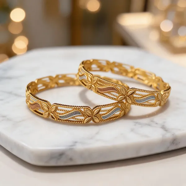 Gold_Tone_Floral_Design_Bangles_Set_For_Women