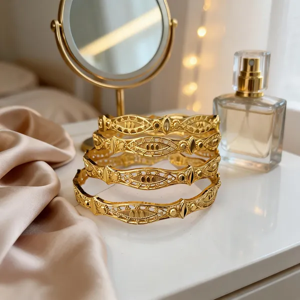 Gold_Tone_Filigree_Bangles_Set_For_Women