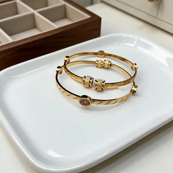 Gold_Tone_Embellished_Bracelet_Set_For_Women