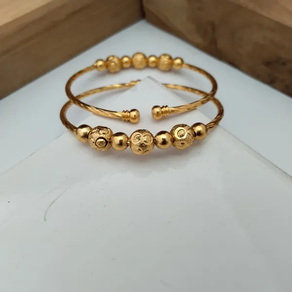 Gold-Tone_Beaded_Open_Cuff_Bracelet_For_Women