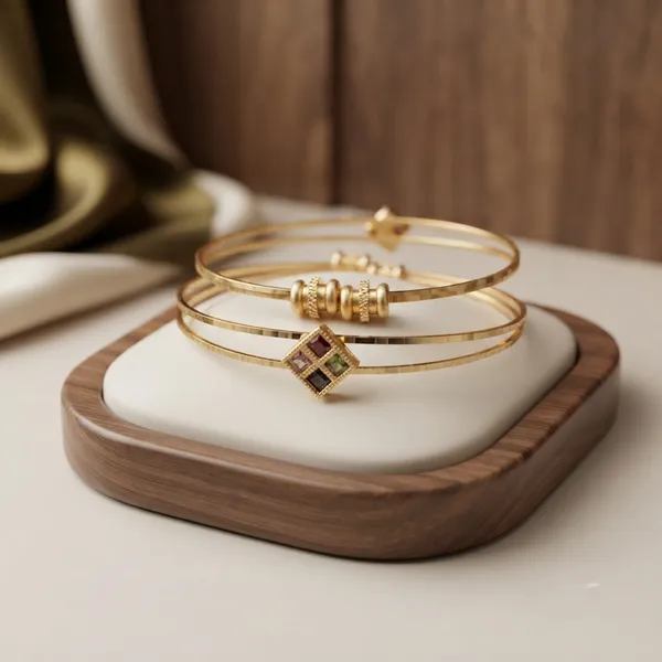 Gold_Tone_Geometric_Bracelet_Set_For_Women
