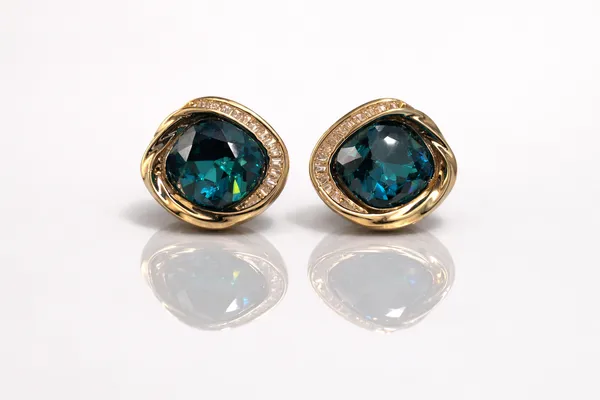 Gold_Stainless_Steel_Teal_Crystal_Stud_Earrings_For_Women