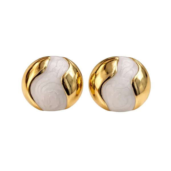 Gold_Stainless_Steel_Marble_Texture_Dome_Stud_Earrings_For_Women