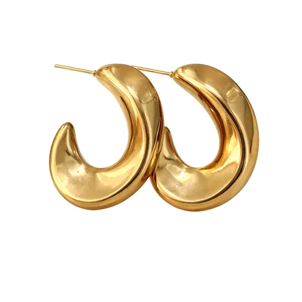 Gold_Stainless_Steel_Sculpted_Curved_Statement_Hoop_Earrings_For_Women
