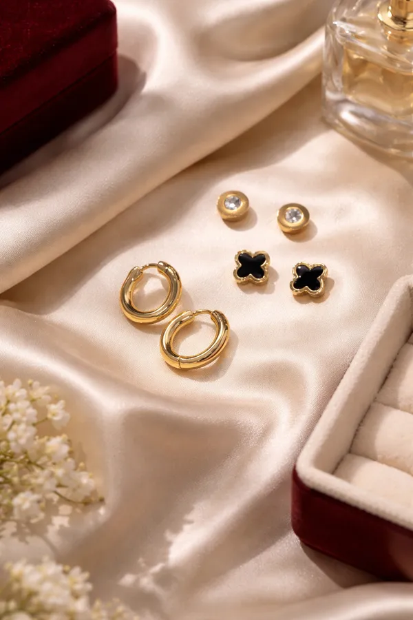 Gold_Stainless_Steel_Hoops_Crystal_Studs_Earring_Set_For_Women