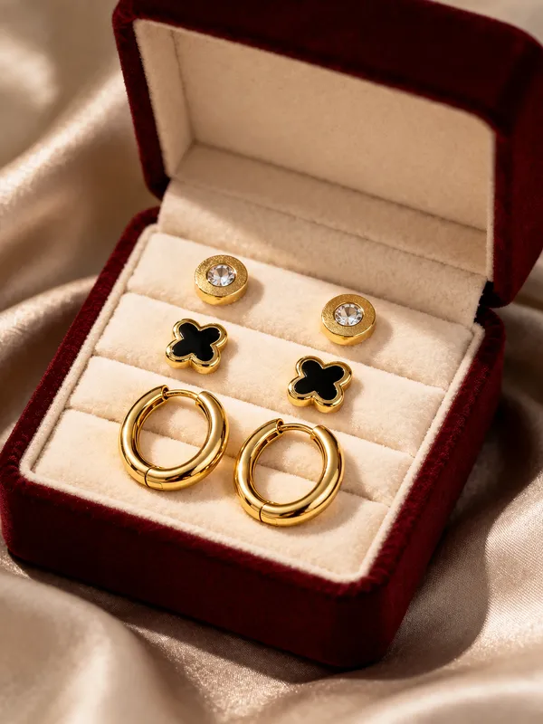 Gold_Stainless_Steel_Hoops_Crystal_Studs_Earring_Set_For_Women