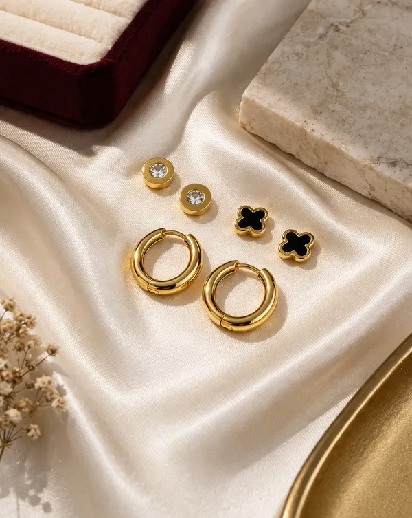 Gold_Stainless_Steel_Hoops_Crystal_Studs_Earring_Set_For_Women