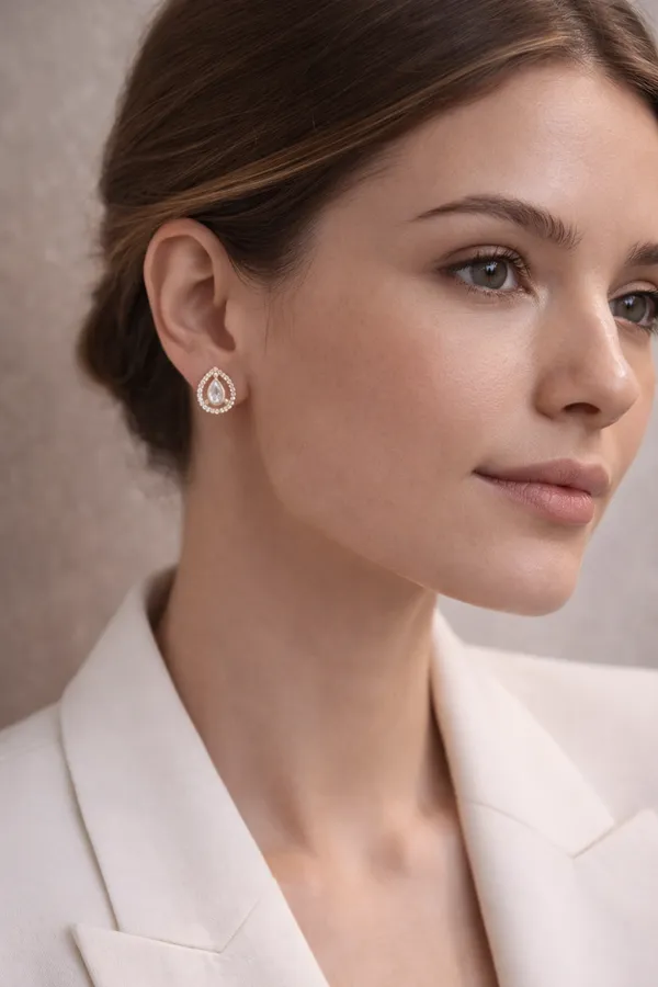 Gold_Stainless_Steel_Teardrop_Crystal_Halo_Stud_Earrings_For_Women