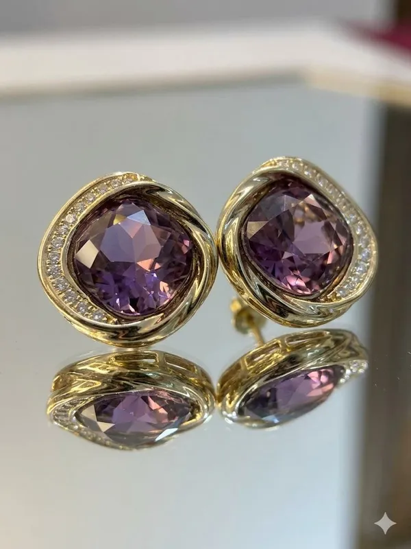 Gold_Stainless_Steel_Blush_Stone_Stud_Earrings_For_Women
