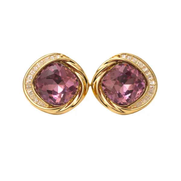 Gold_Stainless_Steel_Blush_Stone_Stud_Earrings_For_Women