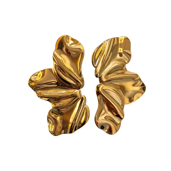 Gold_Stainless_Steel_Abstract_Sculpted_Statement_Stud_Earrings_For_Women