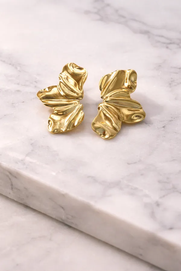 Gold_Stainless_Steel_Abstract_Sculpted_Statement_Stud_Earrings_For_Women