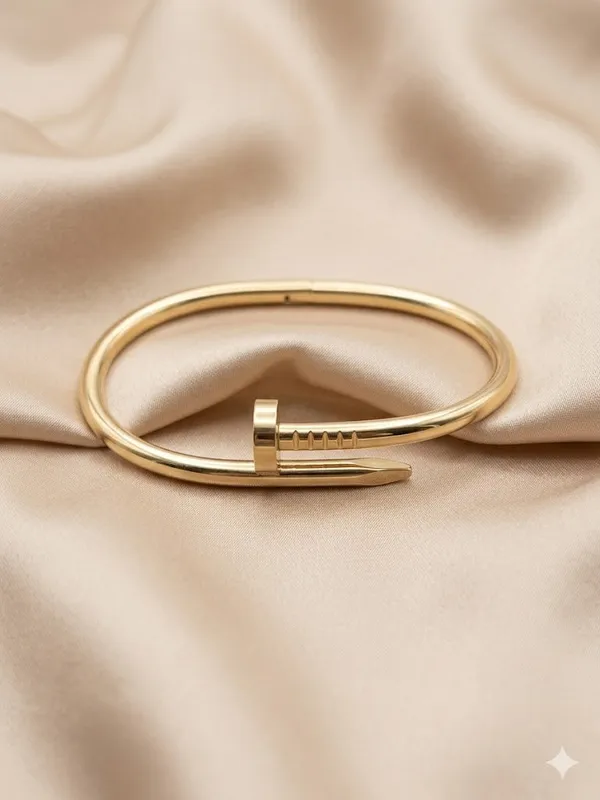 Gold_Stainless_Steel_Nail_Motif_Statement_Bangle_For_Women