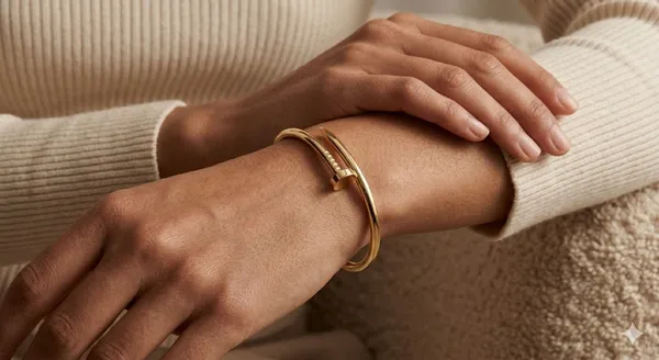 Gold_Stainless_Steel_Nail_Motif_Statement_Bangle_For_Women