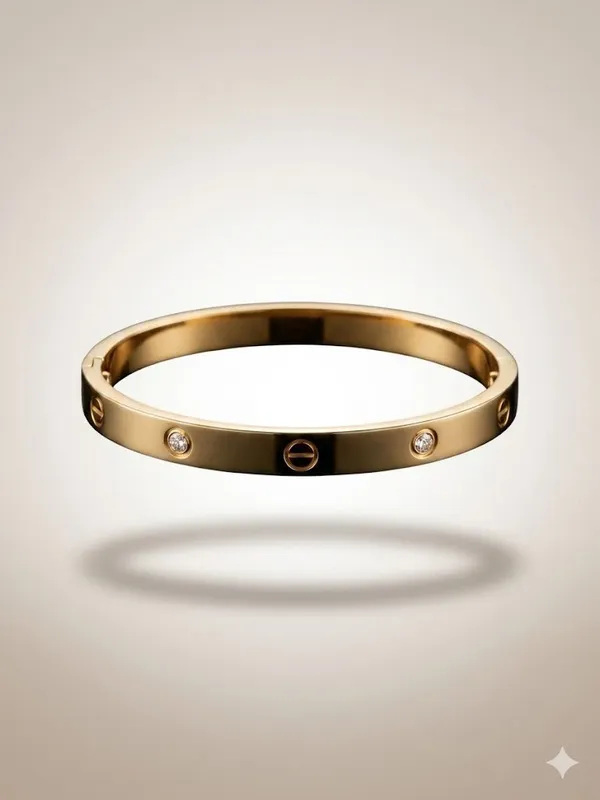 Gold_Stainless_Steel_Screw_Motif_Crystal_Bangle_For_Women