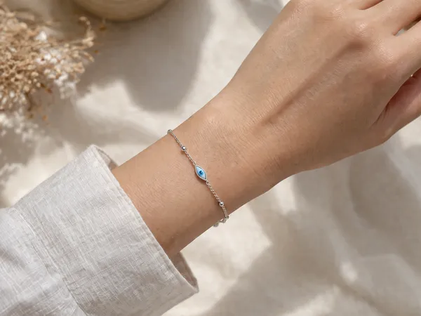 Silver_Stainless_Steel_Evil_Eye_Beaded_Chain_Bracelet_For_Women