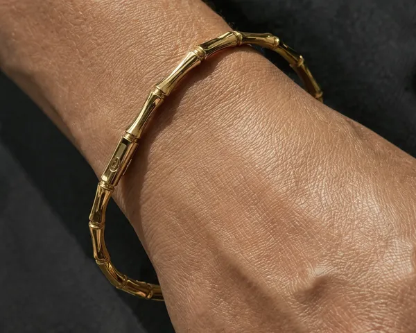 Gold_Stainless_Steel_Bamboo_Link_Bracelet_For_Women
