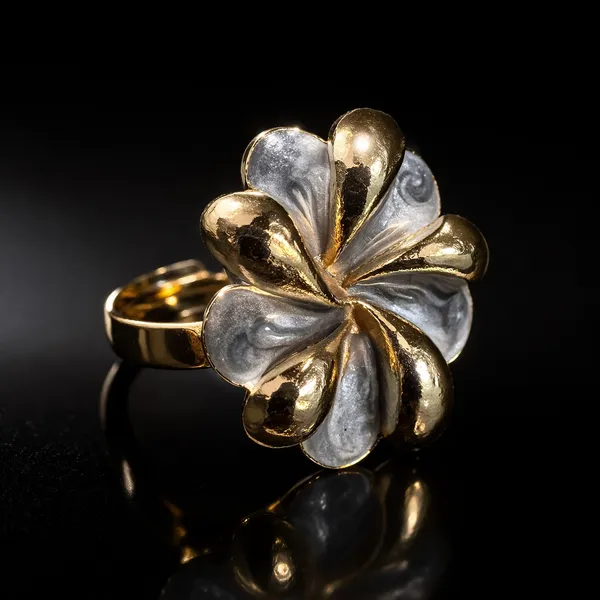 Gold_Stainless_Steel_Dual_Tone_Sculpted_Petal_Statement_Ring_For_Women