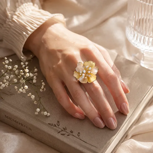 Gold_Stainless_Steel_Pearl_Bloom_Floral_Statement_Ring_For_Women