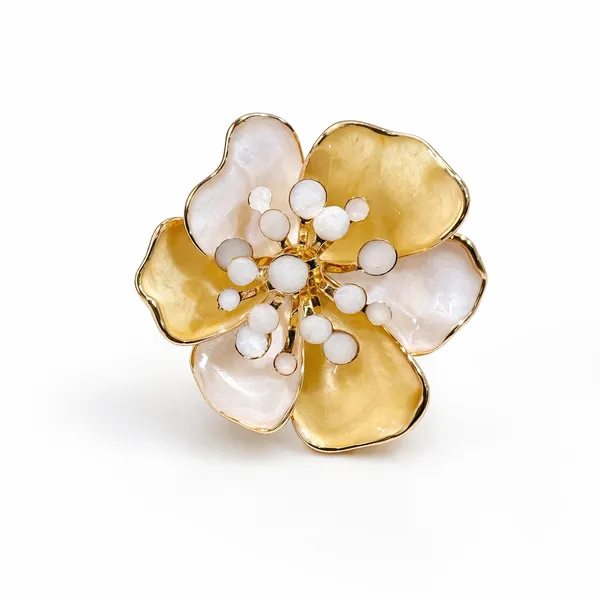 Gold_Stainless_Steel_Pearl_Bloom_Floral_Statement_Ring_For_Women