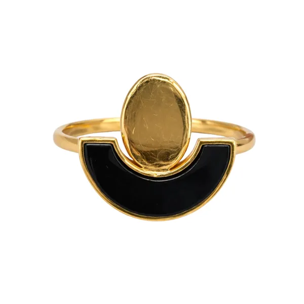 Gold_Stainless_Steel_Smoky_Oval_Stone_Statement_Ring_For_Women