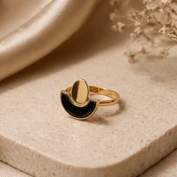 Gold_Stainless_Steel_Smoky_Oval_Stone_Statement_Ring_For_Women