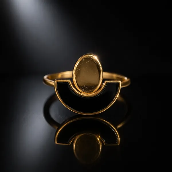 Gold_Stainless_Steel_Smoky_Oval_Stone_Statement_Ring_For_Women