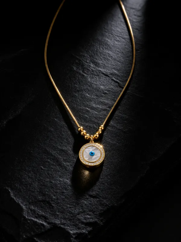 Gold_Stainless_Steel_Evil_Eye_Charm_Pendant_Necklace_For_Women