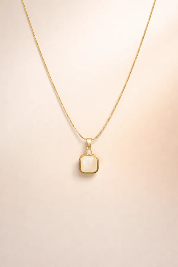 Gold_Stainless_Steel_Ivory_Pendant_Necklace_For_Women
