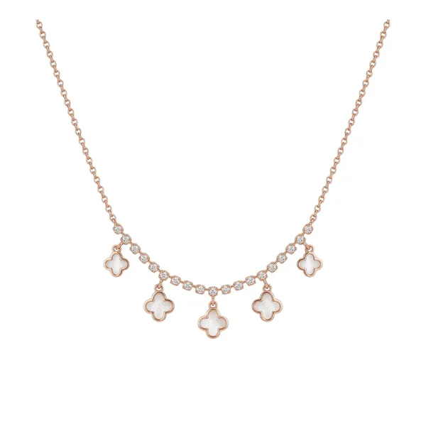 Rose_Gold_Stainless_Steel_Clover_Stone_Cascade_Necklace_For_Women