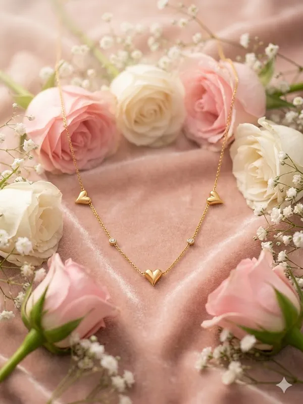 Gold_Stainless_Steel_Heart_Charm_Crystal_Necklace_For_Women