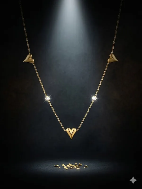 Gold_Stainless_Steel_Heart_Charm_Crystal_Necklace_For_Women