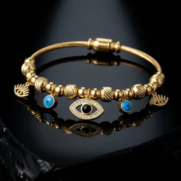 Gold_Stainless_Steel_Evil_Eye_Charm_Bracelet_For_Women