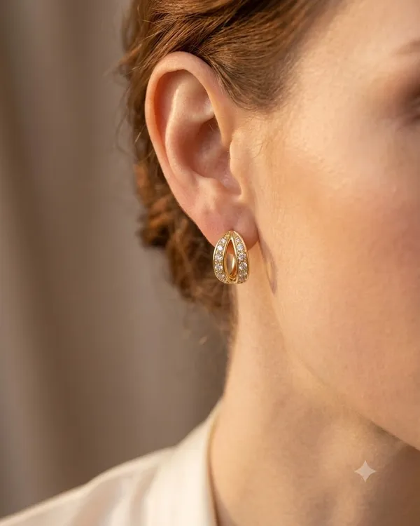 Gold_Stainless_Steel_Crystal_Teardrop_Loop_Earrings_For_Women