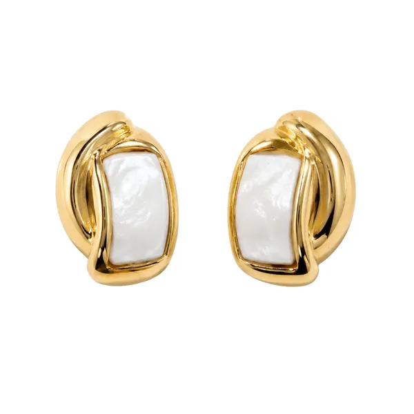 Gold_Stainless_Steel_Ivory_Enamel_Sculptural_Statement_Earrings_For_Women