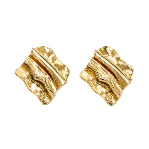 Gold_Stainless_Steel_Wave_Statement_Stud_Earrings_For_Women