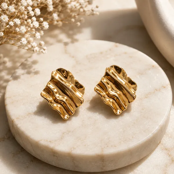 Gold_Stainless_Steel_Wave_Statement_Stud_Earrings_For_Women