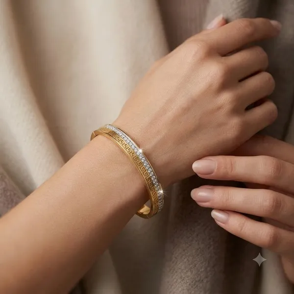 Gold_Stainless_Steel_Greca_Crystal_Bangle_Bracelet_For_Women