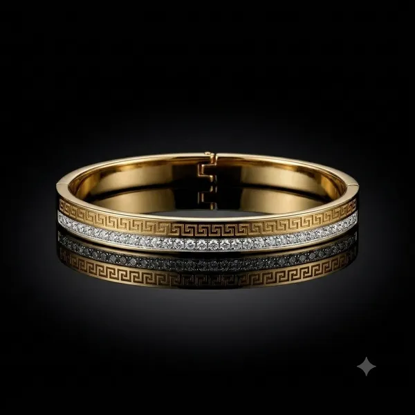 Gold_Stainless_Steel_Greca_Crystal_Bangle_Bracelet_For_Women