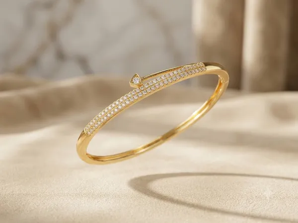 Gold_Stainless_Steel_Arrow_Pave_Crystal_Bracelet_For_Women