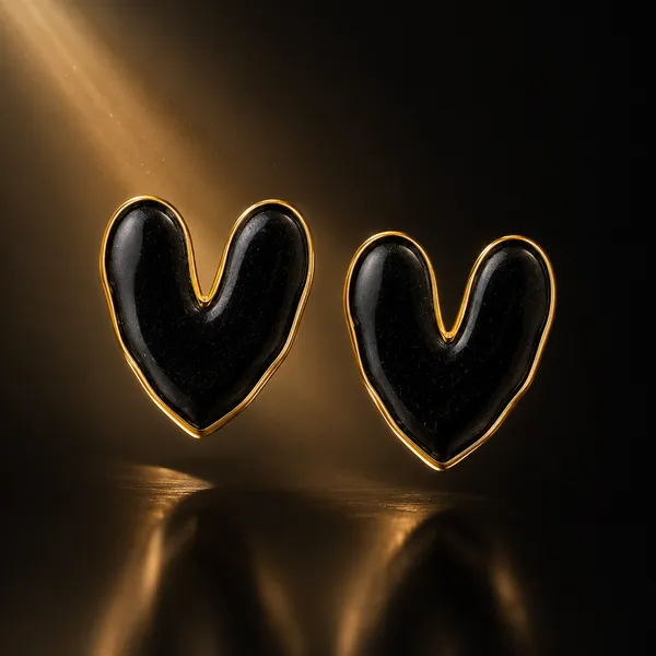 Black_Gold_Stainless_Steel_Heart_Enamel_Stud_Earrings_For_Women
