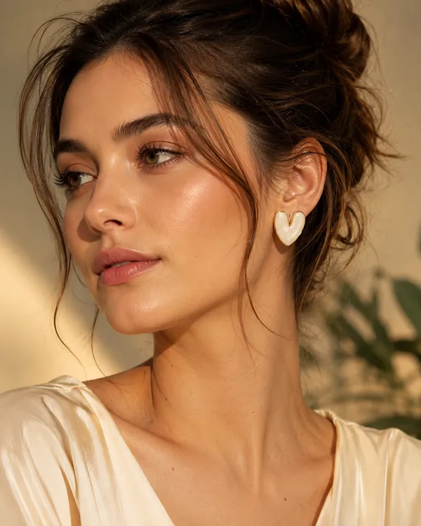 Gold_Stainless_Steel_Ivory_Heart_Enamel_Stud_Earrings_For_Women