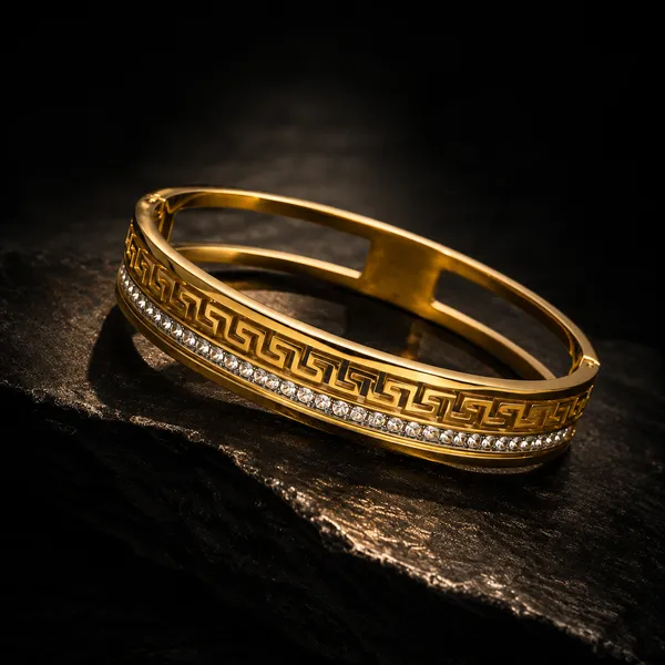 Gold_Stainless_Steel_Greek_Key_Crystal_Cuff_Bracelet_For_Women